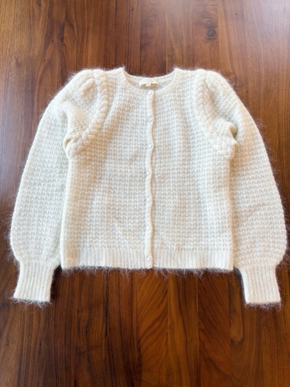 Sezane Anouk Jumper Sweater Cardigan Size XS Ecru Cream Off White - Picture 3 of 12